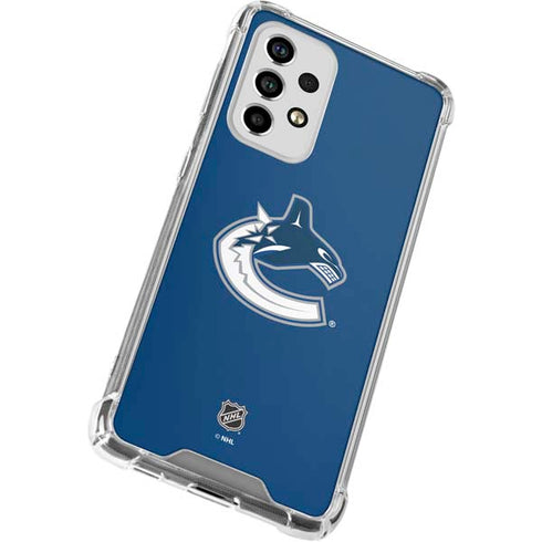 NHL Vancouver Canucks Distressed Galaxy A53 5G Clear Case