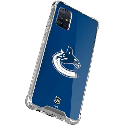 NHL Vancouver Canucks Distressed Galaxy A71 5G Clear Case