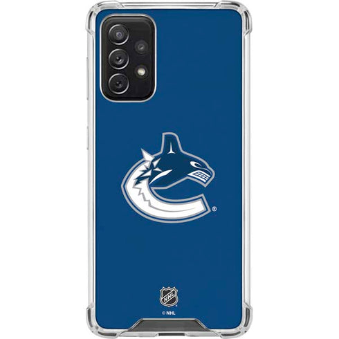 NHL Vancouver Canucks Distressed Galaxy A72 5G Clear Case
