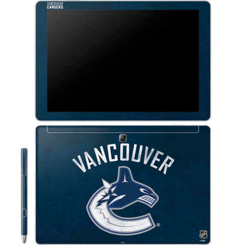 NHL Vancouver Canucks Distressed Galaxy Book 12in Skin