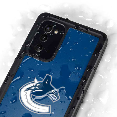 NHL Vancouver Canucks Distressed Galaxy Note20 5G Waterproof Case