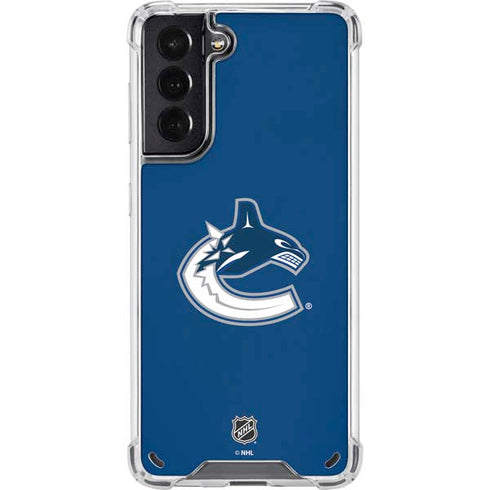 NHL Vancouver Canucks Distressed Galaxy S21 5G Clear Case
