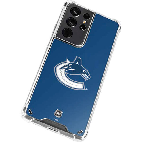 NHL Vancouver Canucks Distressed Galaxy S21 Ultra 5G Clear Case