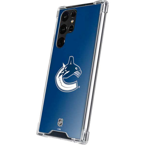 NHL Vancouver Canucks Distressed Galaxy S22 Ultra Clear Case