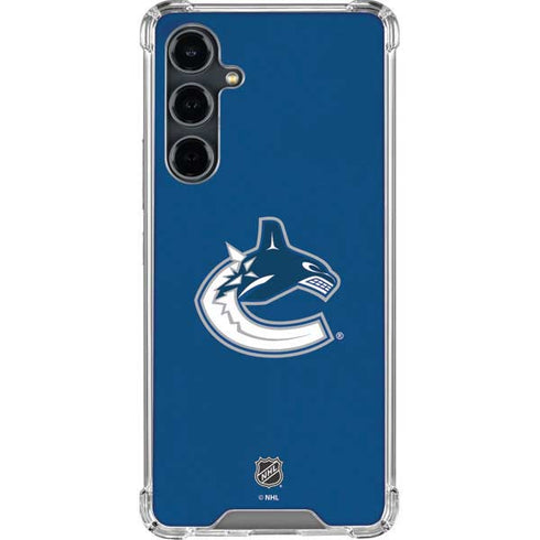 NHL Vancouver Canucks Distressed Galaxy S23 FE Clear Case