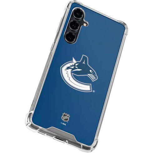 NHL Vancouver Canucks Distressed Galaxy S23 FE Clear Case