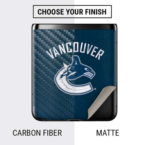 NHL Vancouver Canucks Distressed Galaxy Z Flip Skin