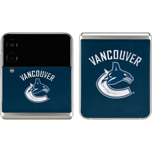 NHL Vancouver Canucks Distressed Galaxy Z Flip3 5G Skin