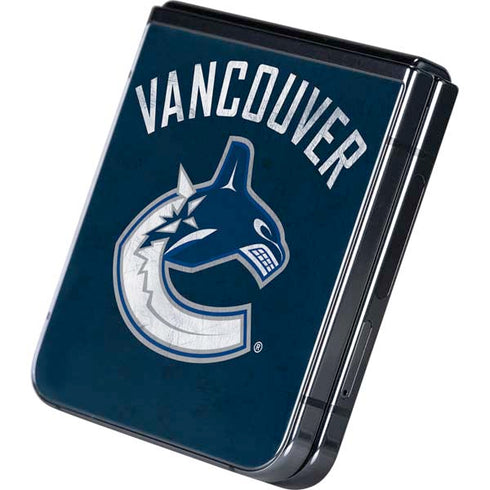 NHL Vancouver Canucks Distressed Galaxy Z Flip5 5G Skin