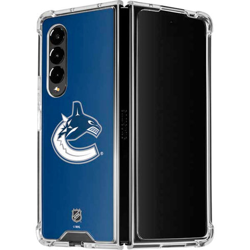 NHL Vancouver Canucks Distressed Galaxy Z Fold4 5G Clear Case