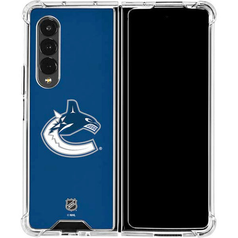 NHL Vancouver Canucks Distressed Galaxy Z Fold4 5G Clear Case