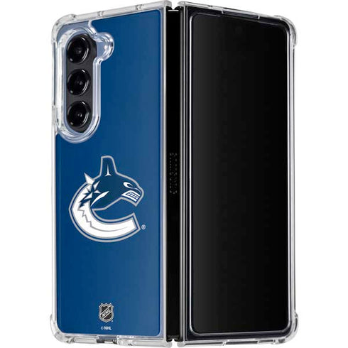 NHL Vancouver Canucks Distressed Galaxy Z Fold5 5G Clear Case