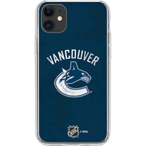 NHL Vancouver Canucks Distressed iPhone 11 Clear Case