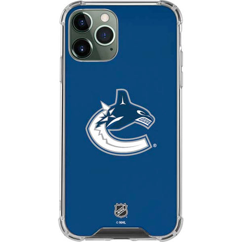NHL Vancouver Canucks Distressed iPhone 12 Pro Max Clear Case