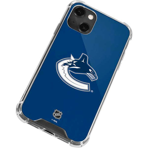 NHL Vancouver Canucks Distressed iPhone 13 Mini Clear Case