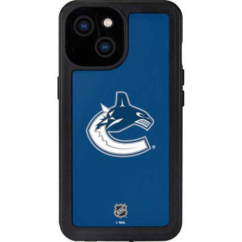 NHL Vancouver Canucks Distressed iPhone 13 Mini Waterproof Case