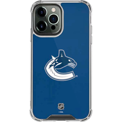 NHL Vancouver Canucks Distressed iPhone 13 Pro Max Clear Case