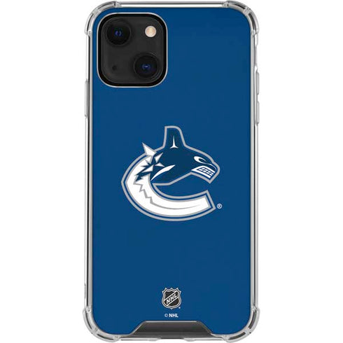 NHL Vancouver Canucks Distressed iPhone 14 Plus Clear Case