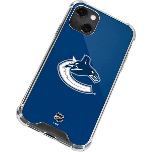 NHL Vancouver Canucks Distressed iPhone 14 Plus Clear Case