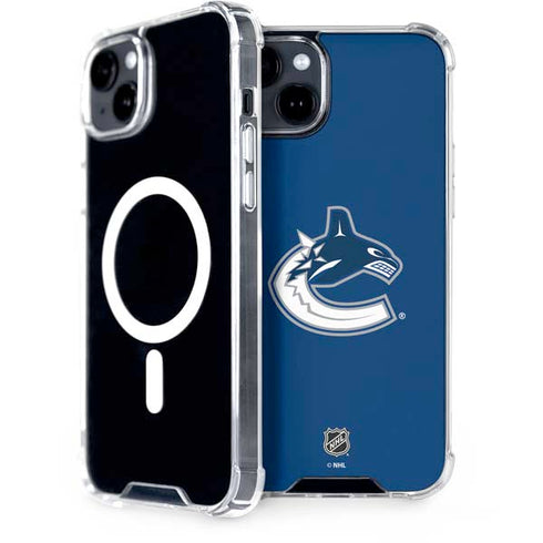 NHL Vancouver Canucks Distressed iPhone 15 Plus MagSafe Case