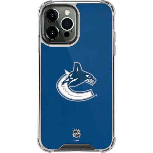 NHL Vancouver Canucks Distressed iPhone 14 Pro Max Clear Case