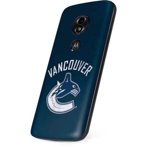 NHL Vancouver Canucks Distressed Moto E5 Play Skin