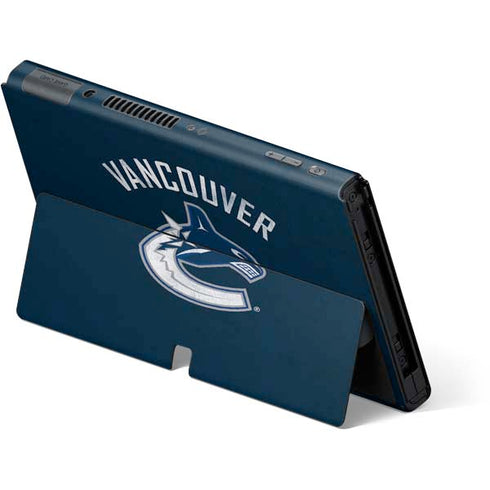 NHL Vancouver Canucks Distressed Nintendo Switch OLED (2021) Skin