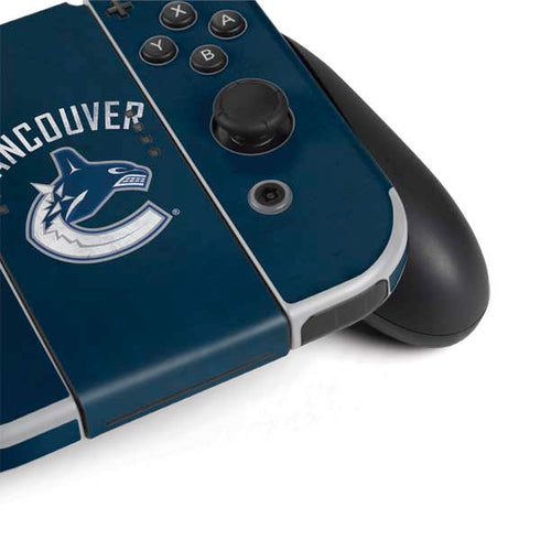 NHL Vancouver Canucks Distressed Nintendo Switch OLED (2021) Skin