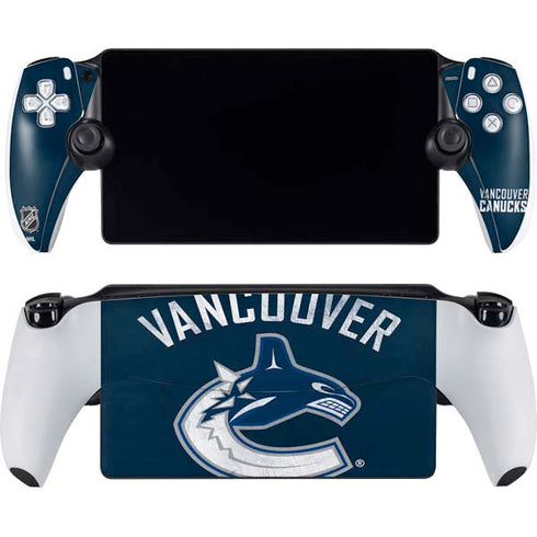 NHL Vancouver Canucks Distressed PlayStation Portal Remote Player Skin