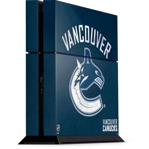 NHL Vancouver Canucks Distressed PS4 Console Skin