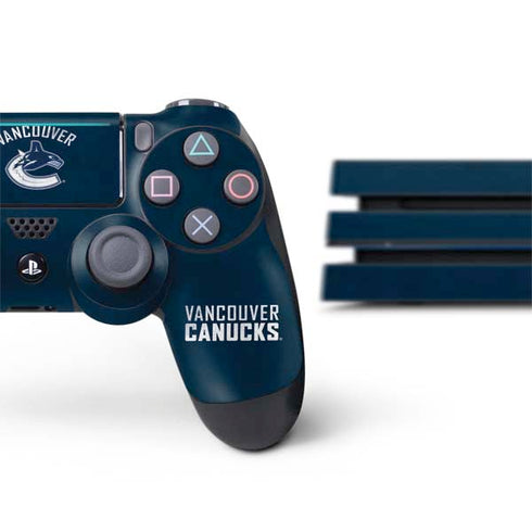 NHL Vancouver Canucks Distressed PS4 Pro Bundle Skin