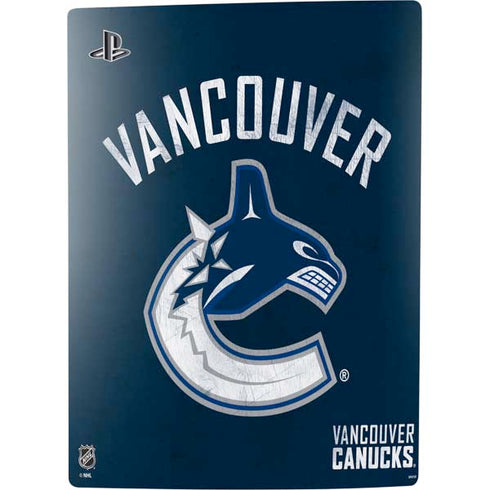 NHL Vancouver Canucks Distressed PS5 Console Skin
