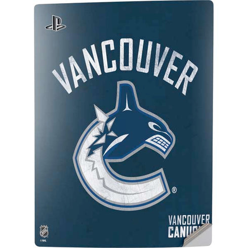 NHL Vancouver Canucks Distressed PS5 Digital Edition Console Skin