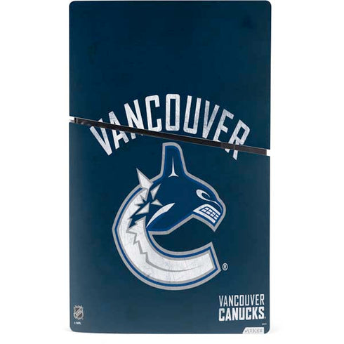 NHL Vancouver Canucks Distressed PS5 Slim Digital Edition Console Skin