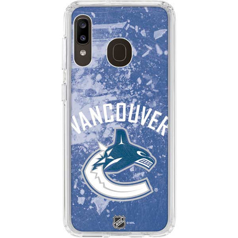 NHL Vancouver Canucks Frozen Galaxy A20 Clear Case