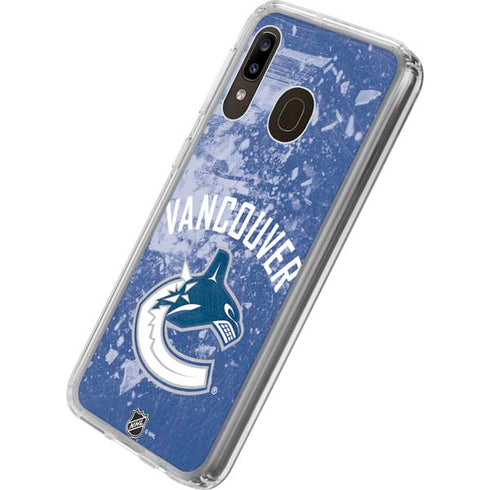 NHL Vancouver Canucks Frozen Galaxy A20 Clear Case