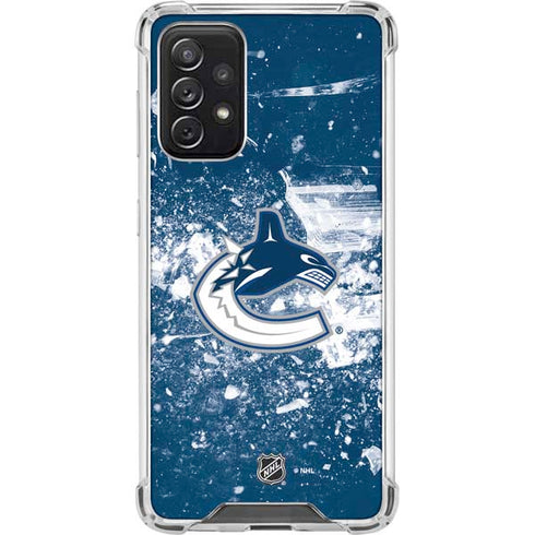NHL Vancouver Canucks Frozen Galaxy A72 5G Clear Case