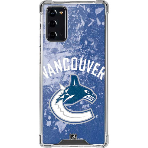 NHL Vancouver Canucks Frozen Galaxy Note20 5G Clear Case