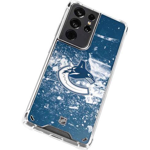 NHL Vancouver Canucks Frozen Galaxy S21 Ultra 5G Clear Case