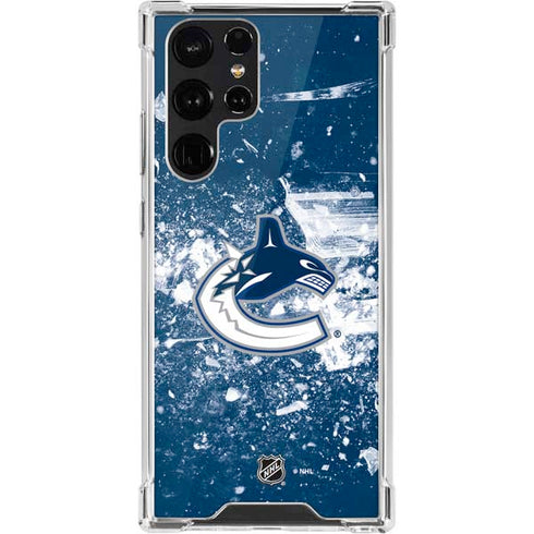 NHL Vancouver Canucks Frozen Galaxy S22 Ultra Clear Case