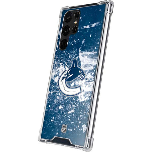 NHL Vancouver Canucks Frozen Galaxy S22 Ultra Clear Case