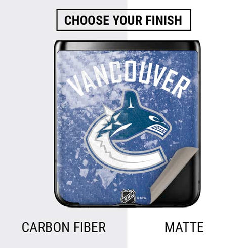 NHL Vancouver Canucks Frozen Galaxy Z Flip Skin