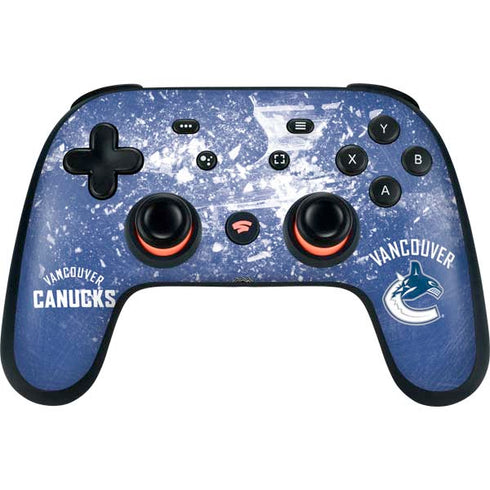 NHL Vancouver Canucks Frozen Google Stadia Controller Skin