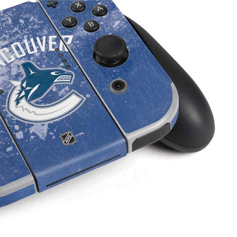 NHL Vancouver Canucks Frozen Nintendo Switch OLED (2021) Skin