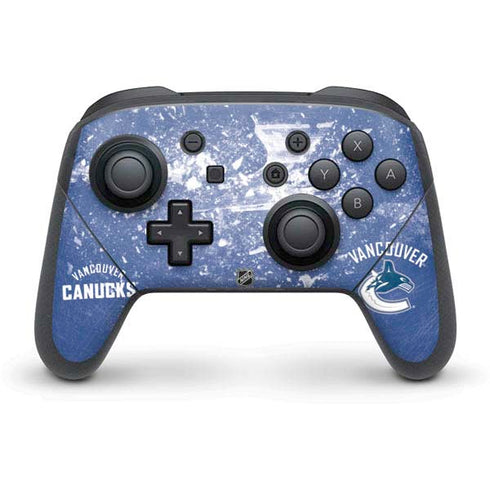 NHL Vancouver Canucks Frozen Nintendo Switch Pro Controller Skin
