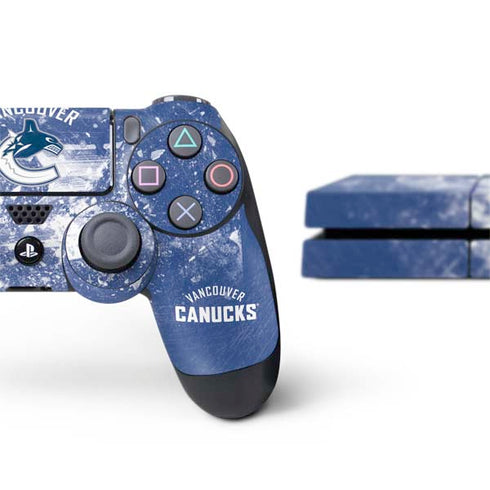 NHL Vancouver Canucks Frozen PS4 Console and Controller Bundle Skin
