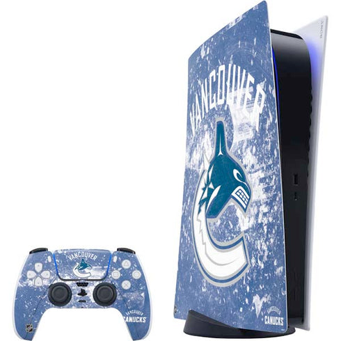 NHL Vancouver Canucks Frozen PS5 Digital Edition Bundle Skin