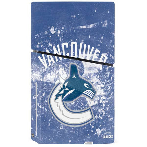 NHL Vancouver Canucks Frozen PS5 Slim Disk Console Skin