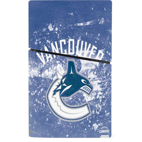 NHL Vancouver Canucks Frozen PS5 Slim Digital Edition Bundle Skin