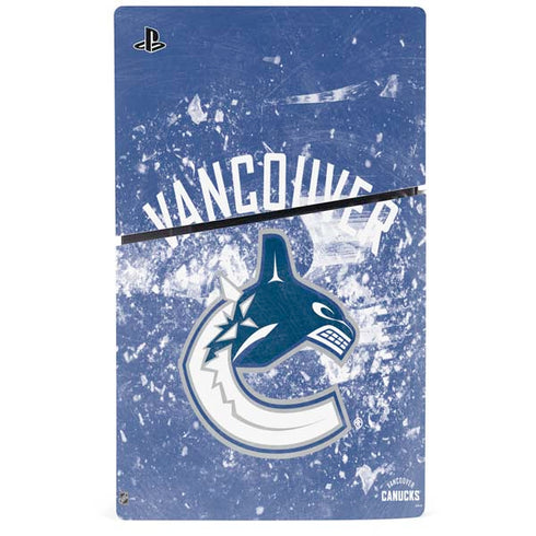 NHL Vancouver Canucks Frozen PS5 Slim Digital Edition Console Skin
